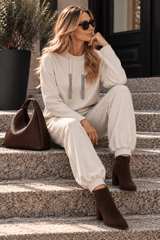 Freequent Fqani Myk Genser Med Glitterdetaljer Moonbeam