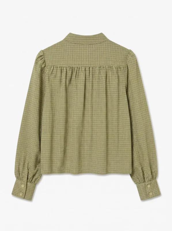 Vero Moda Vmbriar Rutete Bluse Grønn