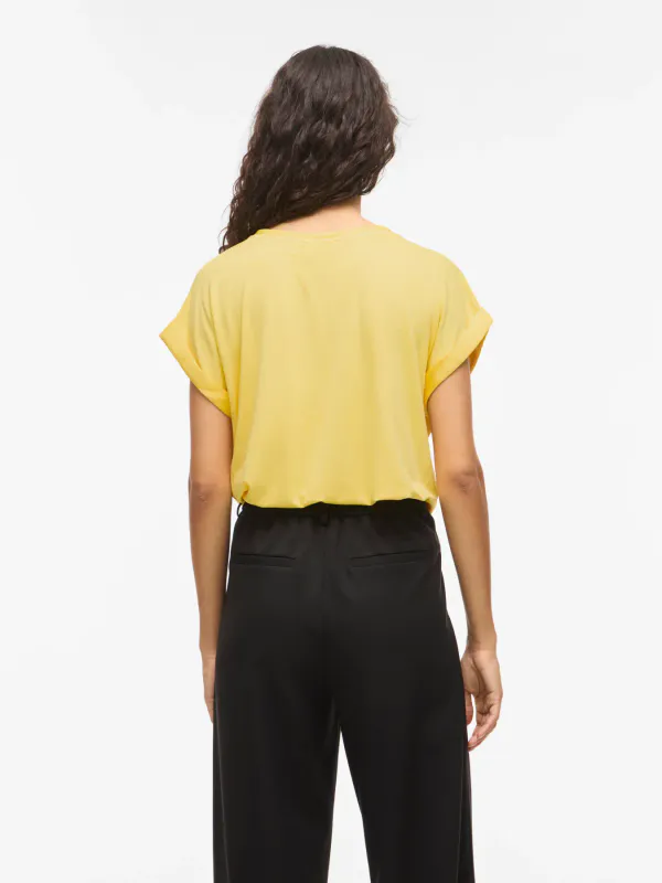 Vila Viellette Satin Top Gul