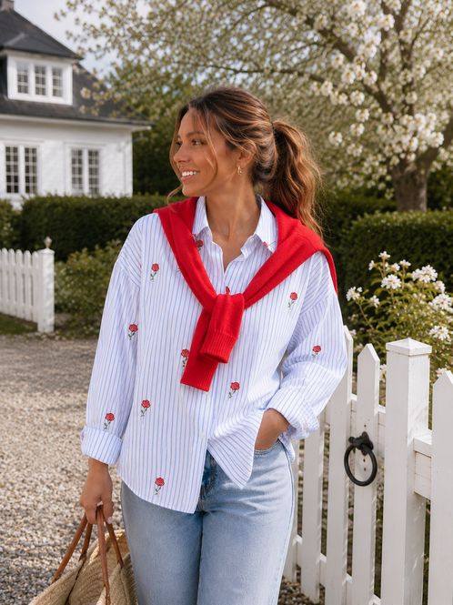 Hovedbilde Vero Moda Vmtira Skjorte Broderte Roser