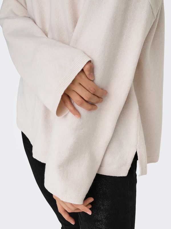 Only Onlloyal Amalio Strikkegenser Beige