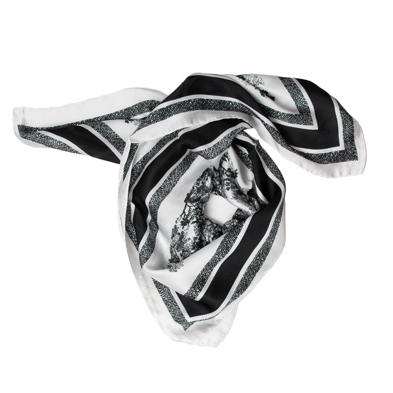 Skjerf Black/Offwhite Mix