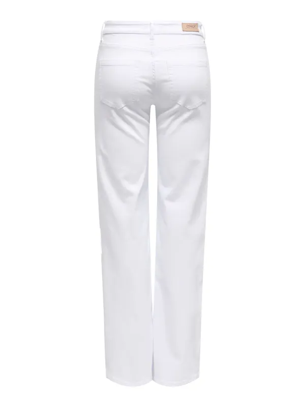 Onlblush Midwaist Straight Jeans 32 Hvit