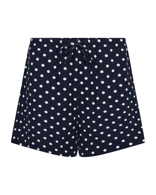 Hovedbilde Freequent Lavisco Prikkete Linshorts Navy