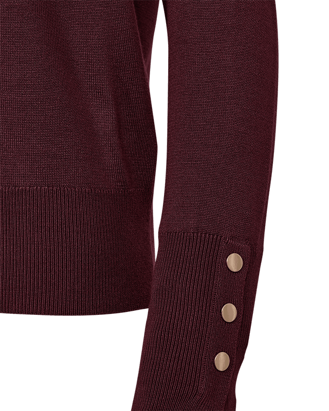 Freequent Fqkatie Cardigan Med Gullknapper Burgunder