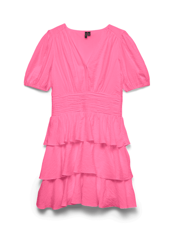 Vero Moda Vmlise  V-Hals Kort Kjole Rosa
