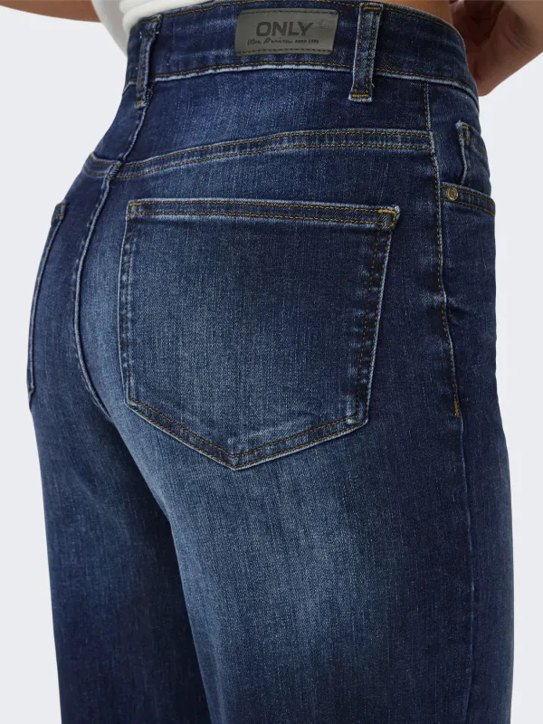 Only Onlmadison Blush High Waist Wide Jeans Dk. Blue 30