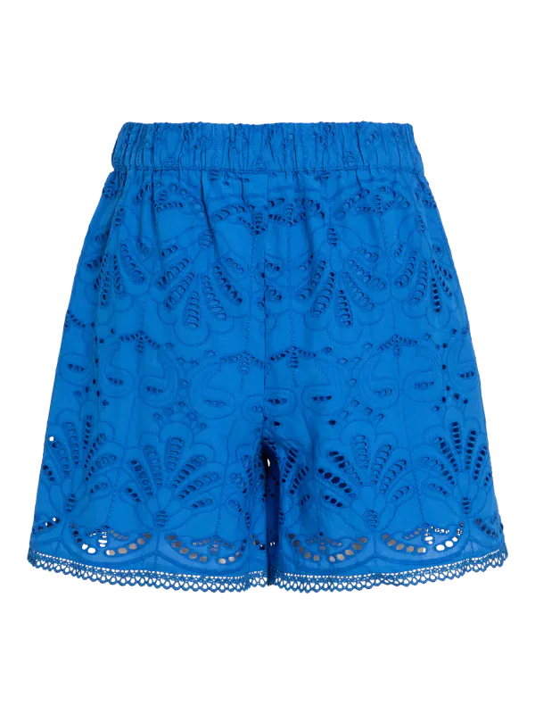 Vila Viyara Brodert Shorts Blå