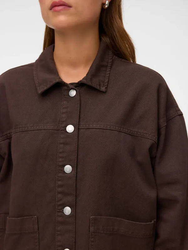 Vero Moda Vmjamie Denim Shacket Brun