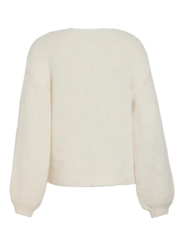 Vila Vimarley Strikkegenser Offwhite
