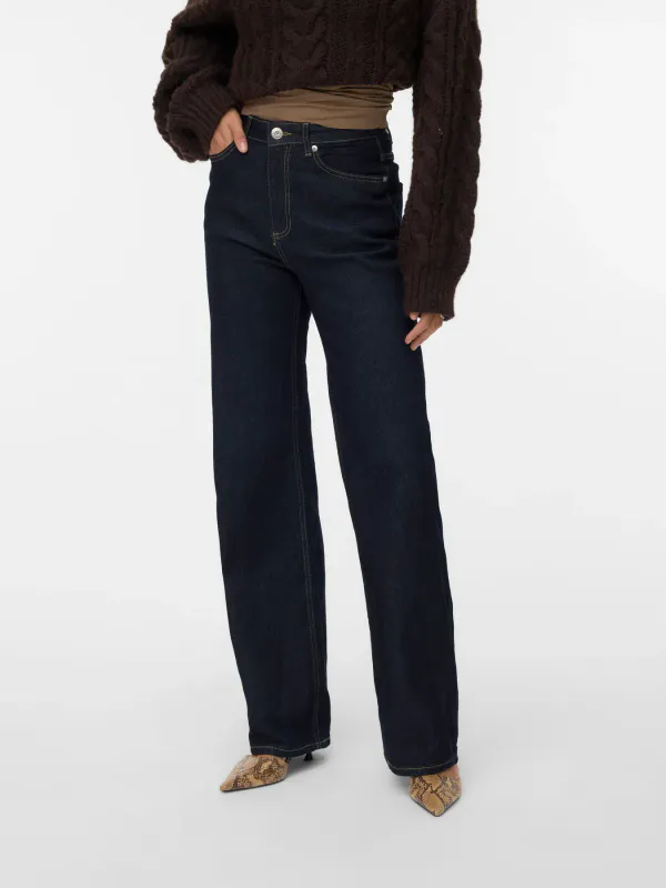 Vero Moda Vmtessa High Waist Wide Jeans Dk.Blue 30
