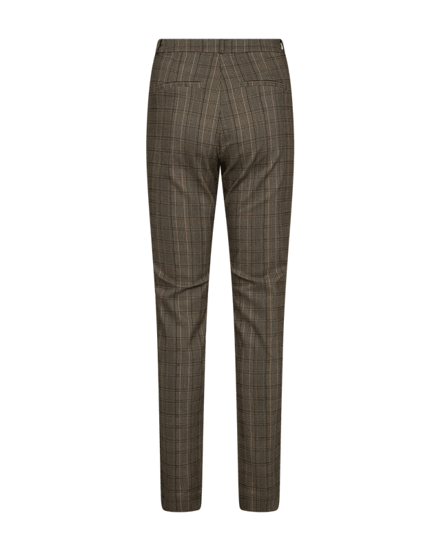 Fqsolvej Pants Check Pattern Black/Morel