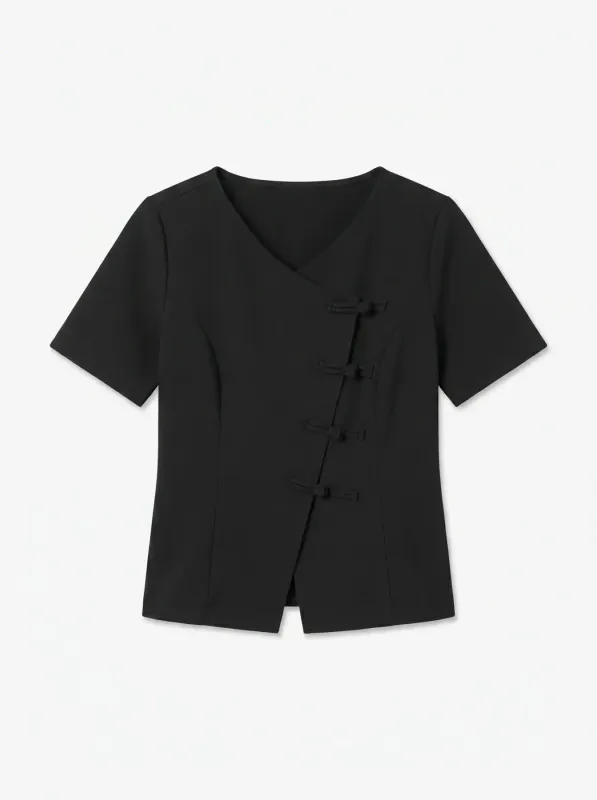 Vero Moda Vmsonja Mandarin Wrap Topp Sort