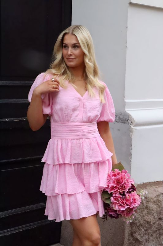 Vero Moda Vmlise  V-Hals Kort Kjole Rosa