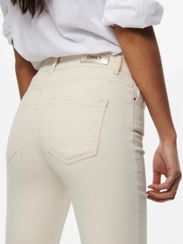 Only Blush Flared Jeans Ecru 32